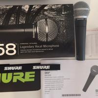 MICROFONO SHURE SM58 SCATOLA SCONTRINO