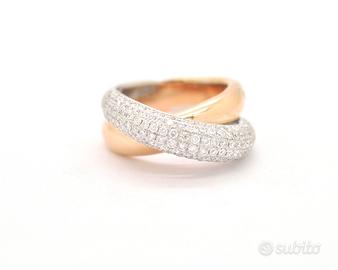 Anello Wagner oro bianco e rosa