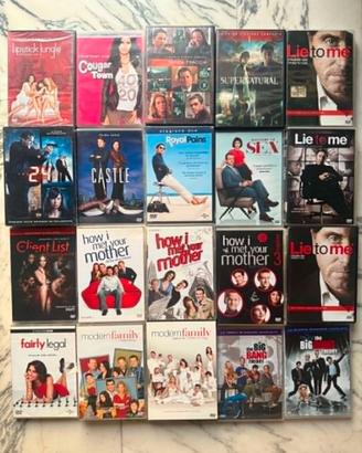 LOTTO 19 COFANETTI DVD ORIGINALI SERIE TV ITALIANI