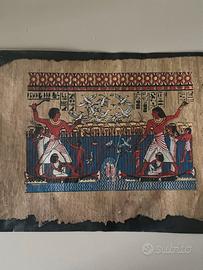 Vintage papiro egiziano dipinto a mano anni 70/80