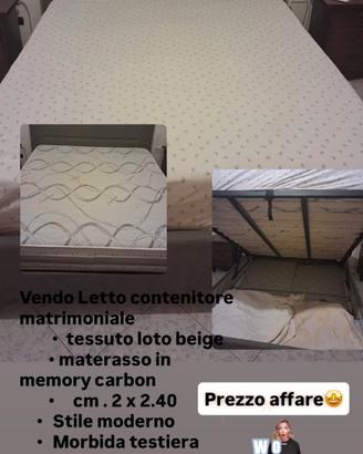 letto matrimoniale contenitore 