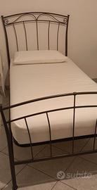 letto singolo ferro battuto rete a doghe