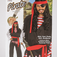 Set Completo Pirata – Costume + Parrucca Halloween