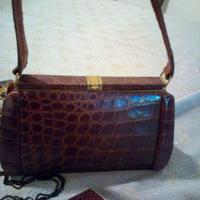 Borsa classica vintage coccodrillo