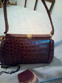 Borsa classica vintage coccodrillo
