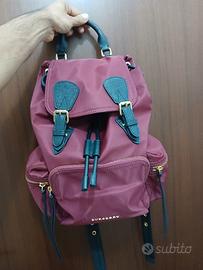 Zainetto Burberry Burgundy Nylon 