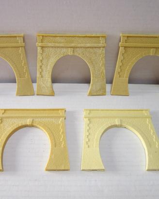 5 PORTALI FS IN RESINA SCALA H0 1/87