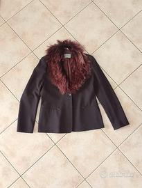 Giacca elegante Franse con collo in eco pelliccia