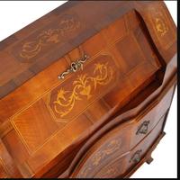 Scrittoio- cassettiera antica in noce con ribalta 