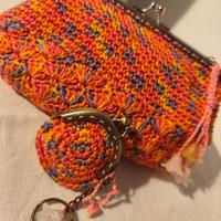 clutch bag all'uncinetto, clutch bag