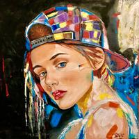 Ritratto a olio 50x50x4 - Sitelli Ottobre 2025