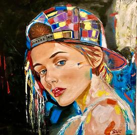 Ritratto a olio 50x50x4 - Sitelli Ottobre 2025