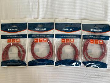 4 CAVI LAN/ETHERNET UTP 1,00 METRO CAT.6A COL. RED