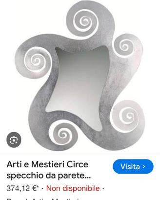 Specchio design circe arte e mestieri