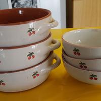 3 CIOTOLE in TERRA COTTA + 3 SCODELLE in CERAMICA