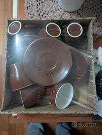 set da 6 tazze cappuccino (nuovo)