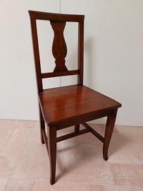 Sedia NUOVA legno noce massello