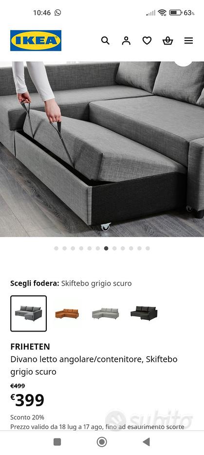 Friheten Ikea Divano Letto Angolare Contenitore Divano Friheten