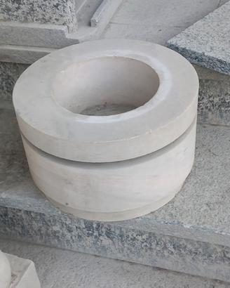 Vaso fiori in marmo bianco