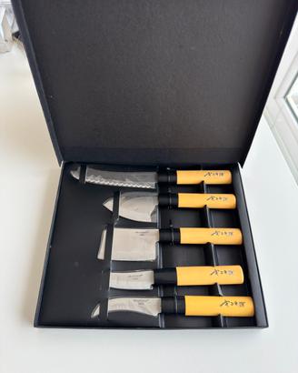 Brandani 5 Coltelli inox giapponesi pesce sushi