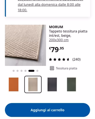 tappeto Ikea morum beige 200x300