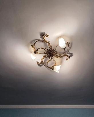 plafoniera da soffitto usato ferro battuto 