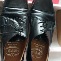 scarpa UOMO nr 40  pelle nera suola cuoio