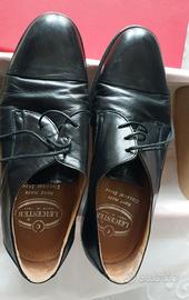 scarpa UOMO nr 40  pelle nera suola cuoio