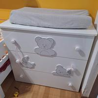 Cassettiera Fasciatoio Pali con 3 cassetti