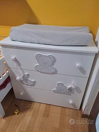Cassettiera Fasciatoio Pali con 3 cassetti