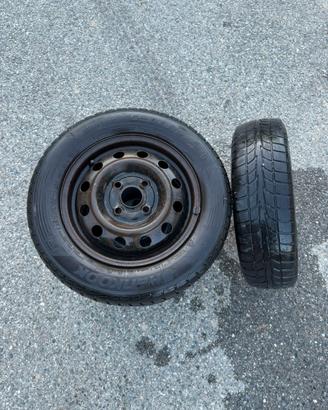 2 CERCHI R13 + GOMME 155/70 R13 USATE