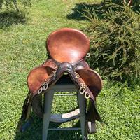 Sella equitazione australiana in cuoio