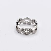 Anello Cartier C Heart Diamond oro bianco 18 kt