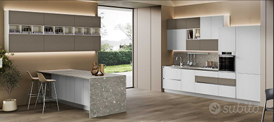CUCINA LINEARE MODERNA CON ISOLA CUCINE SU MISURA