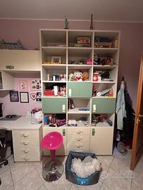 Libreria e scrivania e pensile