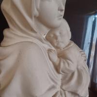 Madonnina con Bambino, ceramica su legno