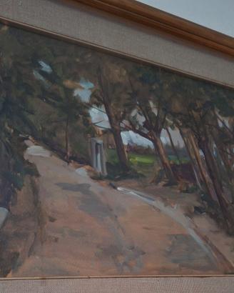 Quadro “Viale” di Nazzarena Farfaglia olio su tela