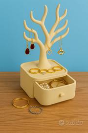Portagioie con cassetto e supporto ad albero