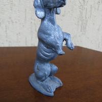 Statuetta di cane bassotto in peltro