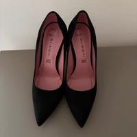 Décolleté nere scamosciate in Vera Pelle SHEEN