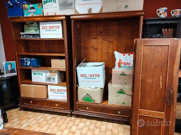 Coppia armadi/librerie in legno massello
