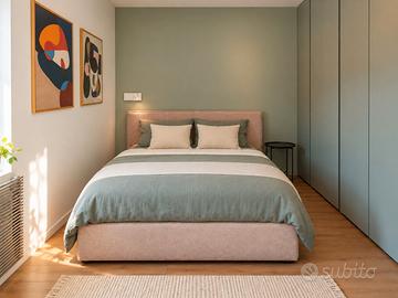 Letto matrimoniale alla francese con materasso 