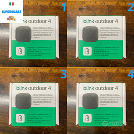 4x Blink Outdoor 4 HD WiFi Alexa 1080p Nuove