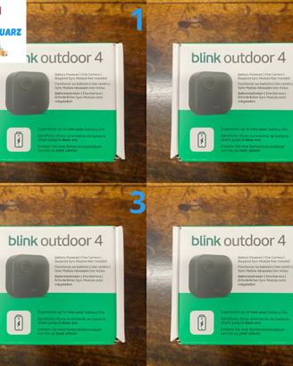 4x Blink Outdoor 4 HD WiFi Alexa 1080p Nuove