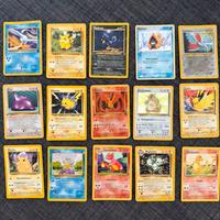 Carte pokemon 15 pz prime edizioni bellissime rare
