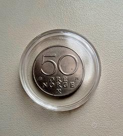 Moneta Norvegia 50 Ore 1977
