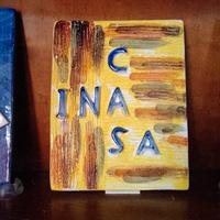 PIERO DORAZIO - INA CASA TARGA POLICROMA ANNI 50