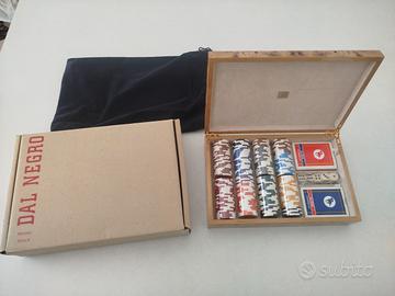 set da poker della Dal Negro, fish carte dadi