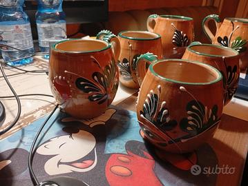 tazze vintage dipinte a mano 