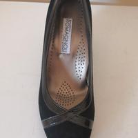 Scarpe donna pelle scamosciata nera
